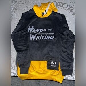 Black and yellow track hoodie